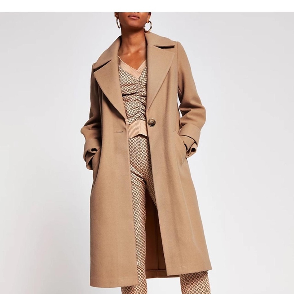 ASOS River Island Tan Overcoat